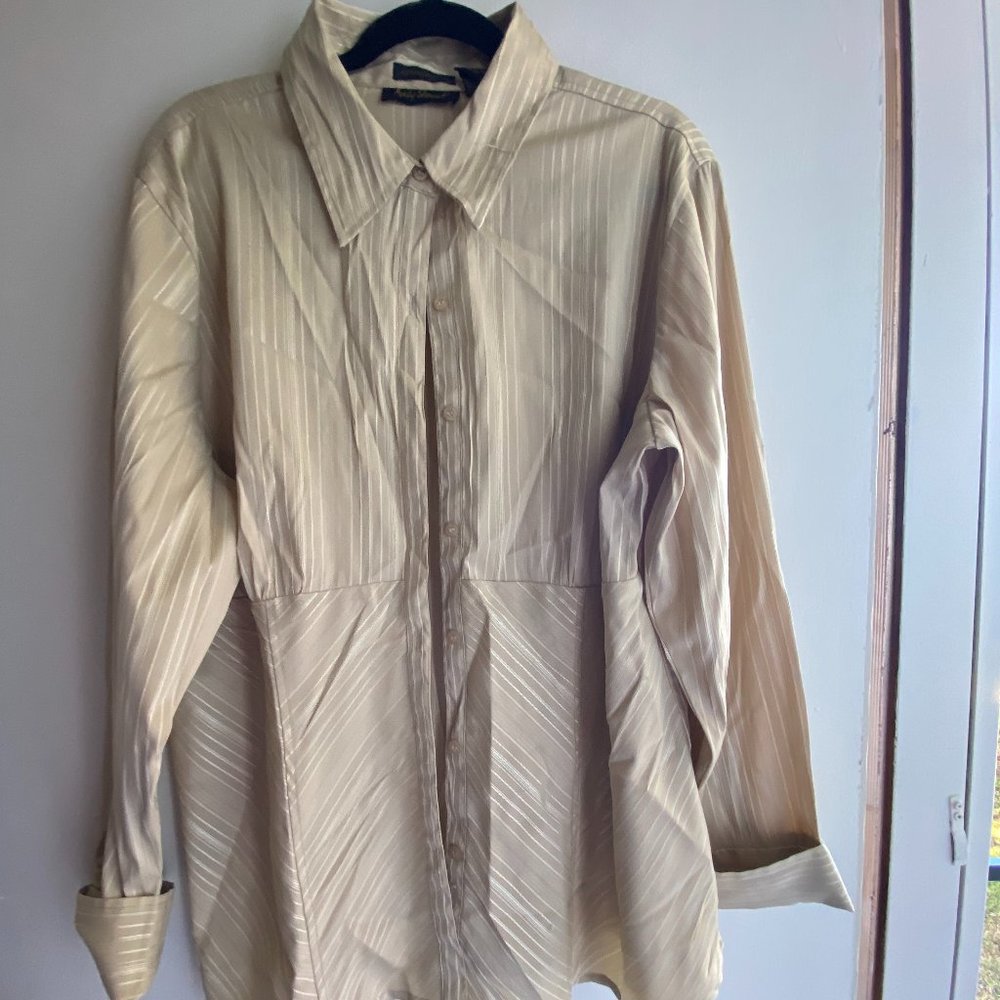 ASHLEY STEWART Women s Plus Size Stretch Dress Shirt (Size 20W)